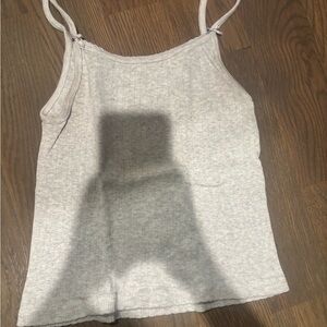Brandy Melville Light Gray Ribbed Camisole